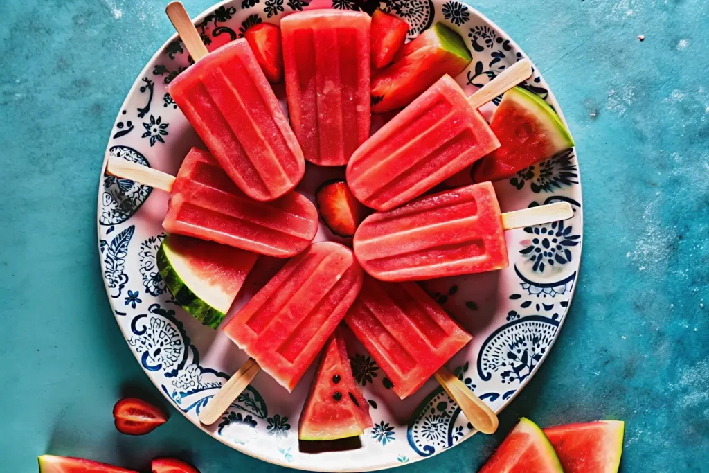 Popsicles pastèque maison