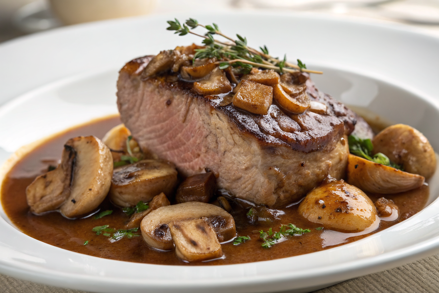 Jarret de boeuf à la Mijoteuse : Recette Facile et Fondante 3 Assiette de jarret de bœuf effiloché avec sauce mijotée, carottes et purée de pommes de terre